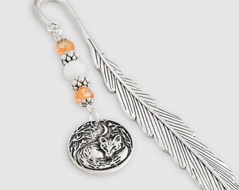 Fox Bookmark: Sleeping Fox Charm Beaded Book Marker