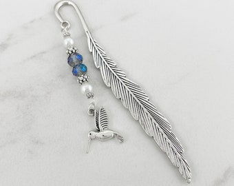 Hummingbird Bookmark - Tibetan Silver Bookmark - Teacher Gifts - Bird Gifts