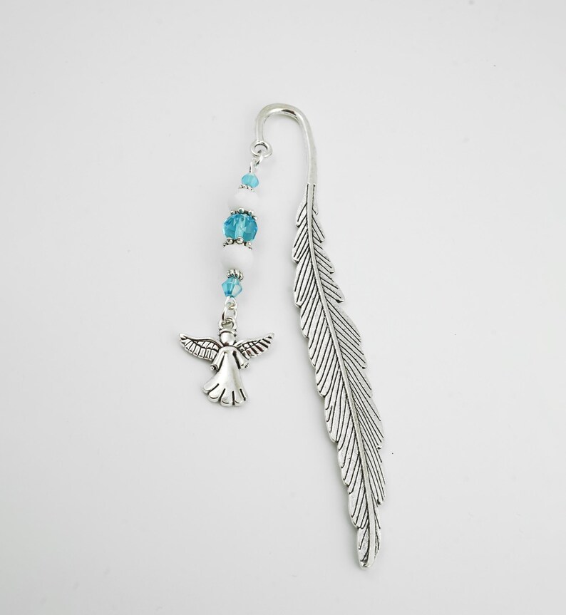 Angel Bookmark: Memorial Tibetan Silver Beaded Grief Gift image 3