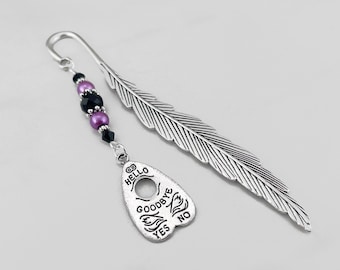Ouija Planchette Bookmark - Affordable Gothic Gift Ideas - Occult Gifts - Tibetan Silver Bookmark - Unique Ouija Board Bookmark