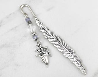 Angel Bookmark - Memorial Gift - Tibetan Silver Beaded Bookmark - Unique Bookmarks - Grief Gift - Sympathy Gift