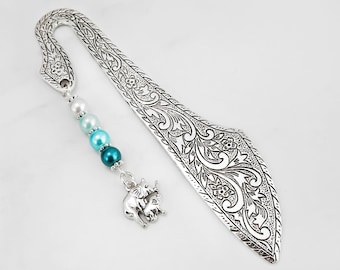 Elephant Bookmark - Mom and Baby Elephant Charm Bookmark - New Mom Gift - Elephant Baby Shower Gift - Mother's Day Gift - Elephant Gift