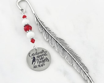 Cardinal Memorial Bookmark: Cardinals Appear When Angels are Near Quote