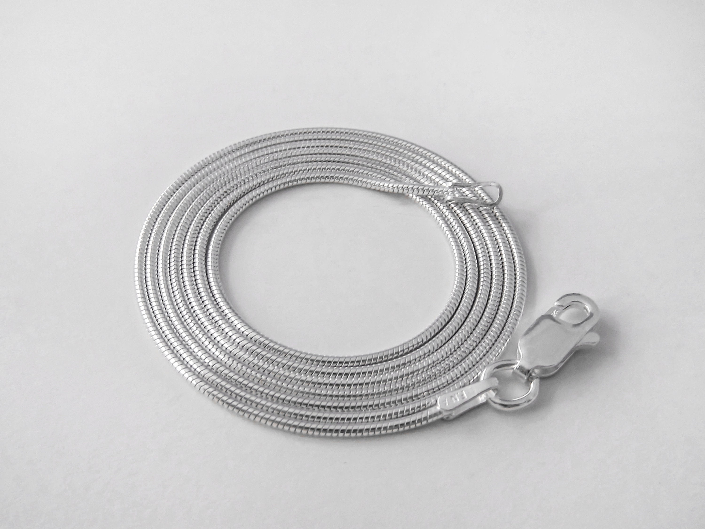 READY TO SHIP Sterling Snake Chain, 3mm Seamless - 925 sterling silver -  choice of 16, 18, 20, 24, 30 or 36