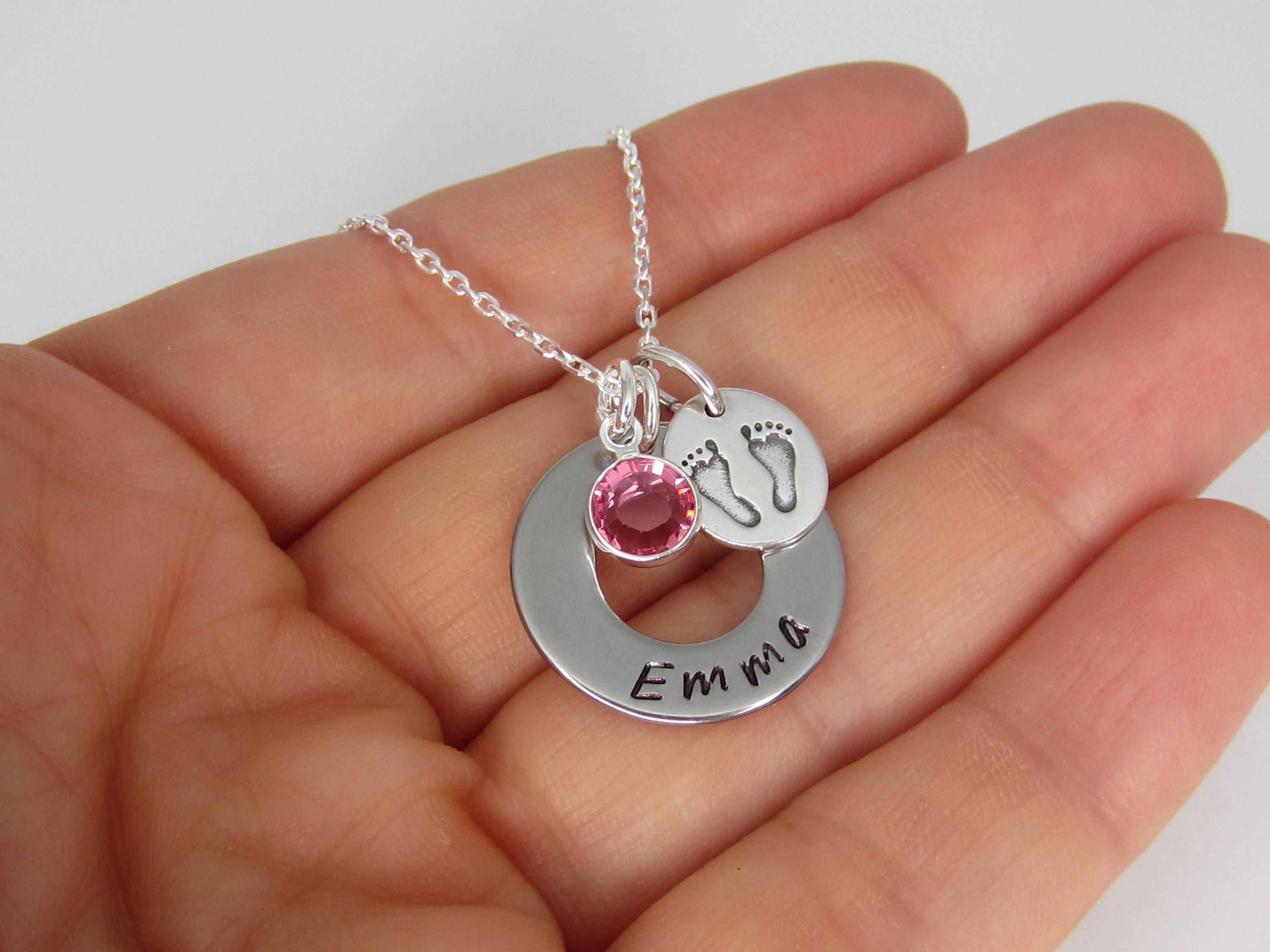Baby Name Necklace New Mom Jewelry Child Memorial Gift Etsy Australia