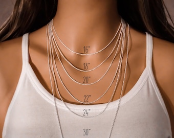 Sterling Silver Rope Chain Necklace for Women: 1.25mm Thick