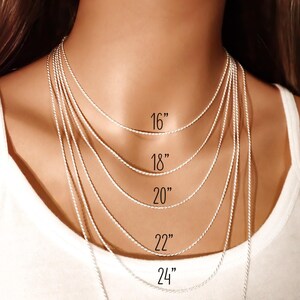 Sterling Silver Chain, Anchor, Rope, Curb, Snake, Finished Womens + Mens Necklaces imagen 5