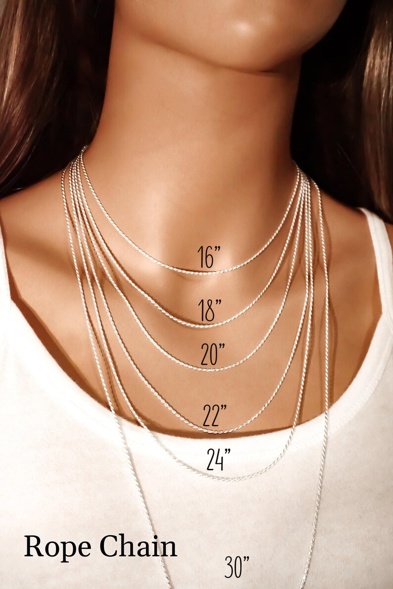 Sterling Silver Chain, Anchor, Rope, Curb, Snake, Finished Womens + Mens Necklaces imagen 5