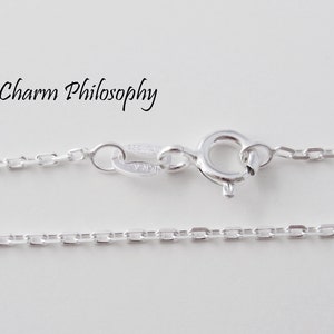 925 Sterling Silver Anchor Chain 1.1 mm 16, 18, 20, 22, 24 inches Finished Chain with Lobster Clasp image 1