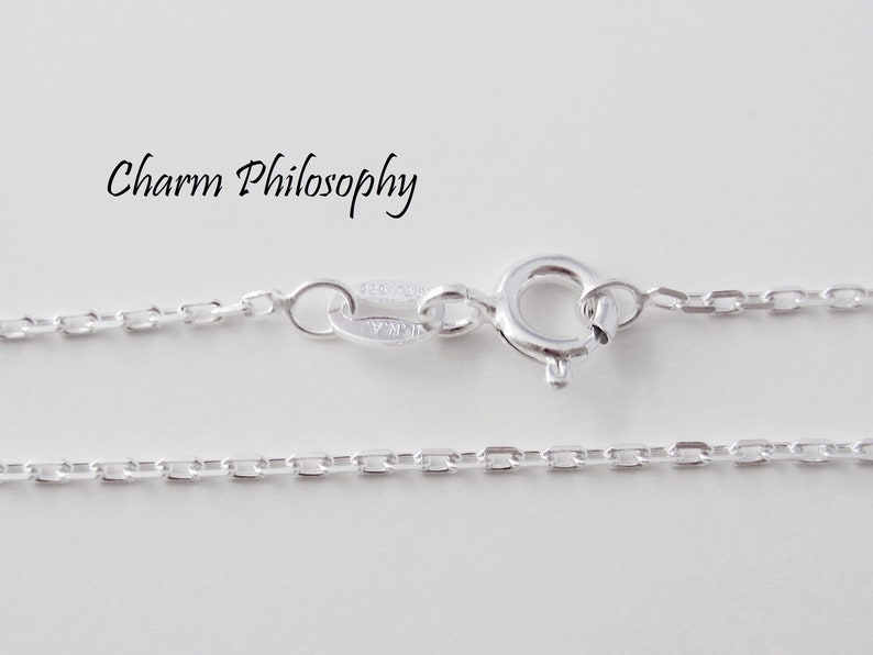 925 Sterling Silver Anchor Chain 1.1 mm 16, 18, 20, 22, 24 inches Finished Chain with Lobster Clasp image 1