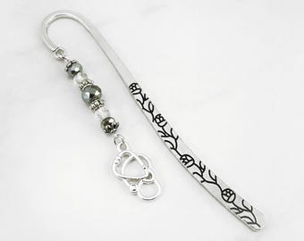 Stethoscope Bookmark - Doctor Bookmark - Doctor Gifts for Doctors - Custom Beaded Bookmark for Doctors - Silver Stethoscope Charm Bookmark