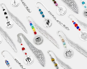 Personalized Teacher Bookmark - Custom Name Bookmark for Teacher Gift - High School Teacher Thank You Gift - Teacher Appreciation Gift