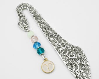 Aries Zodiac Bookmark: Beaded Astrology Gift