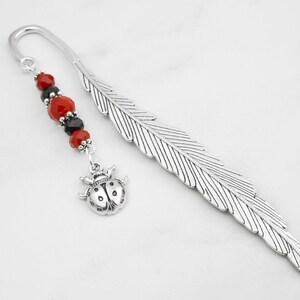 Ladybug Bookmark - Silver Insect Bookmark, Ladybug Teacher Gifts, Insect Gifts, Ladybug Gifts, Lady Bug Stationary, Ladybug Charm Bookmark