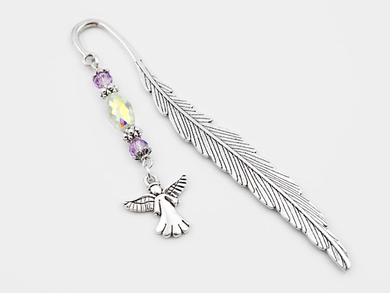 Angel Bookmark: Memorial Tibetan Silver Beaded Grief Gift