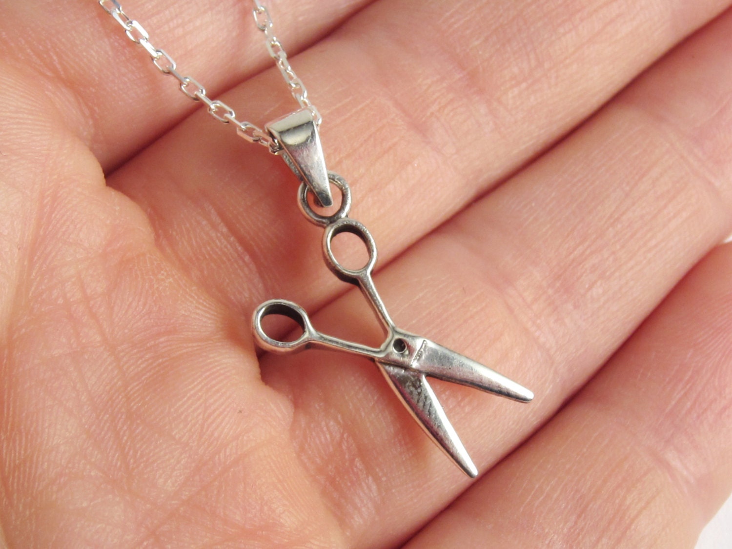 Scissors Necklace 925 Sterling Silver Jewelry for Etsy