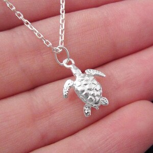 Collar de tortuga marina: Joyería de plata de ley 925 imagen 3