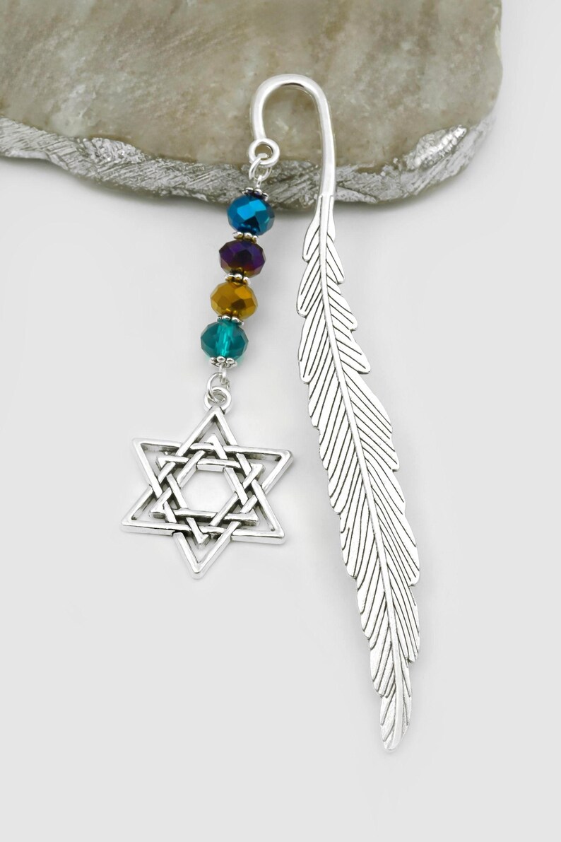 Star of David Beaded Bookmark: Magen Star, Jewish Gift - Etsy