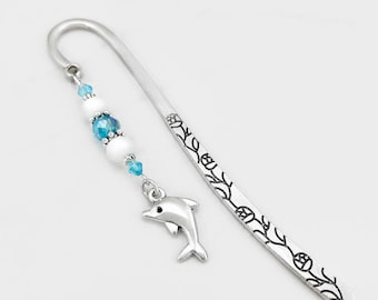 Dolphin Bookmark: Ocean Animal Charm Beaded Gifts