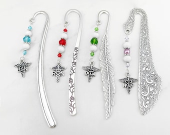 Caduceus Bookmark Gifts for Nurses, Dental Hygienist Gifts, Nurse Gifts for Dental Assistant Gifts for Medical Professionals, BSN NP RN...
