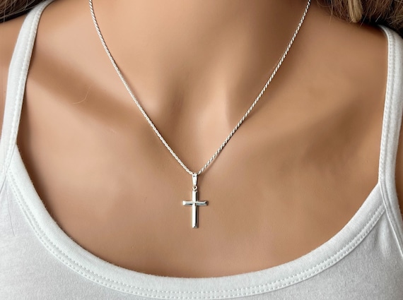 Silver Cross Necklaces for Women –Silver Cross Necklace for Women Over –  Jewelexcess