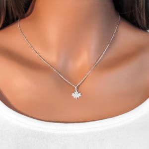Dainty Sterling Silver Maple Leaf Necklace - Canadian Jewelry