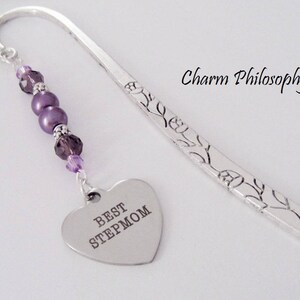 Best Stepmom Bookmark Stepmother Gift Custom Beaded Bookmark Stepmom Mother's Day Gift Ideas image 1