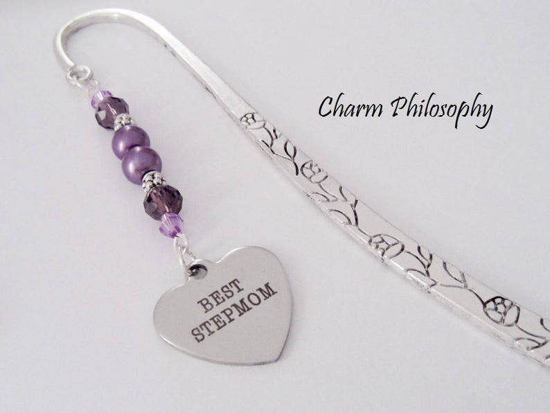 Best Stepmom Bookmark Stepmother Gift Custom Beaded Bookmark Stepmom Mother's Day Gift Ideas image 1