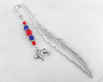 Bulldog Bookmark - English Bull Dog Gifts - English Bulldog Gifts - Beaded Charm Bookmark - Dog Lover Gifts Sports Team Mascot Bulldogs
