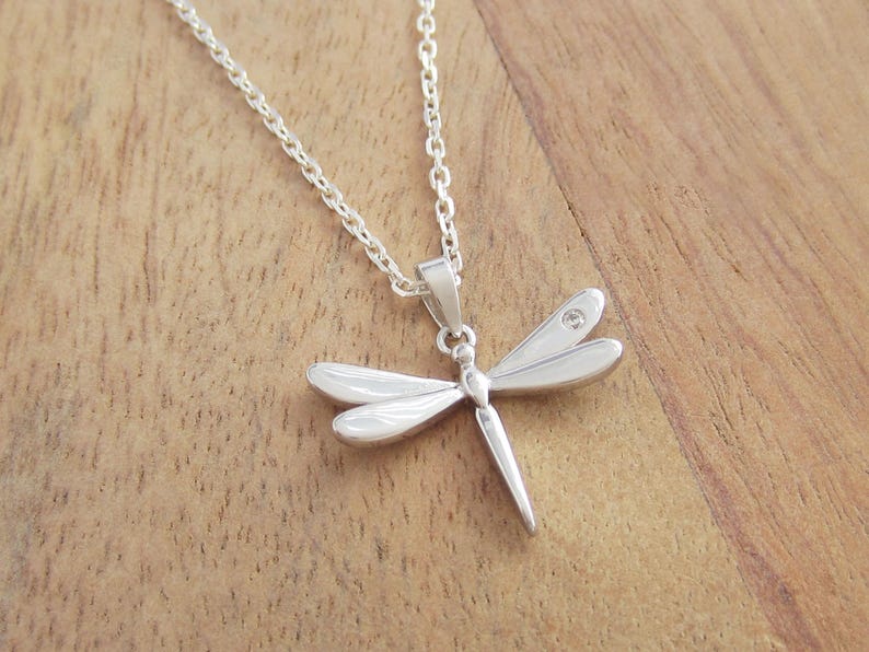 925 sterling silver dragonfly necklace