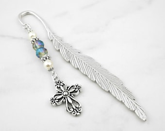 Cross Bookmark - Religious Gifts for Catholic School Teachers - Christian Church Gifts - Fancy Cross Charm Bookmark
