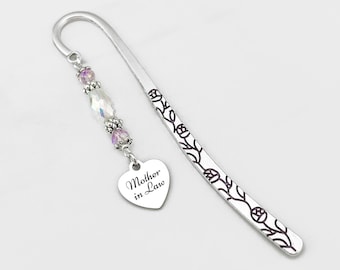 Mother in Law Bookmark - Mother in Law Gift - Custom Beaded Bookmark - Mother's Day Gift Ideas - Wedding Gift for Mother in Law