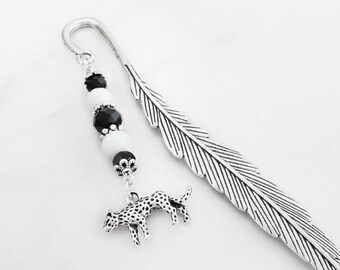 Cheetah Bookmark - Leopard Bookmark - African Wild Cat Stationary - Animal Bookmark, Beaded Metal Bookmark for Animal Lovers - Teacher Gifts