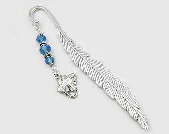 Stingray Bookmark: Silver Beaded Ocean Animal Gift