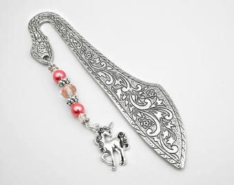 Unicorn Bookmark - Tibetan Silver Stationary - Unicorn Teacher Gift Ideas - Unicorn Gifts - Unique Bookmarks - Unicorn Party Favors