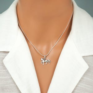 Galloping Horse Necklace - 925 Sterling Silver Jewelry - Horse Pendant - Horse Jewelry - Equestrian Jewelry - Horse Lover Gifts, Horse Gifts image 6