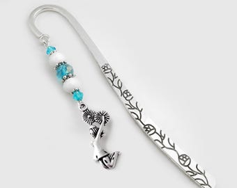 Cheerleader Bookmark: Beaded Charm Book Marker, Cheerleading Coach Gift