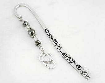 Stethoscope Bookmark - Doctor Bookmark - Doctor Gifts for Doctors - Custom Beaded Bookmark for Doctors - Silver Stethoscope Charm Bookmark