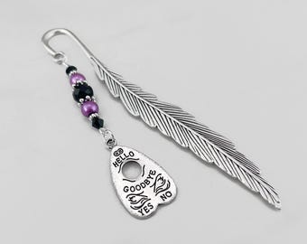 Ouija Planchette Bookmark - Affordable Gothic Gift Ideas - Occult Gifts - Tibetan Silver Bookmark - Unique Ouija Board Bookmark