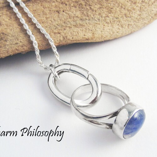 Ring Holder Necklace Lanyard Sterling 