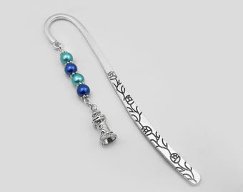 Lighthouse Bookmark - Tibetan Silver Bookmark - Unique Bookmarks - Encouragement Gifts - Light House Charm Bookmark