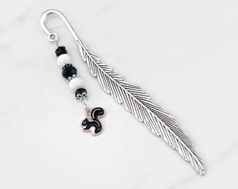 Chipmunk Bookmark, Black Squirrel Bookmark, Tibetan Silver Bookmark, Cute Animal Bookmarks, Chipmunk Gifts, Cute Book Markers