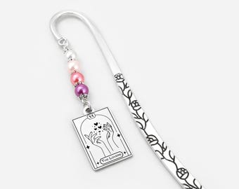 Tarot Card Bookmark: Major and Minor Arcana Tarot Beaded Book Marker, Spiritual Witchy Gifts