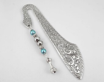 Rook Chess Piece Bookmark - Unique Tibetan Silver Bookmark - Unique Bookmarks - Chess Gifts - Chess Player Gifts - Chess Bookmark