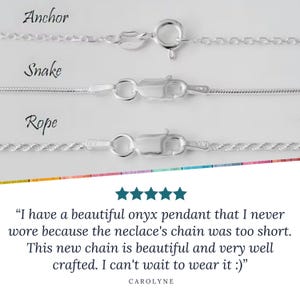 925 Sterling Silver Snake Chain - 1.2 mm - 14, 16, 18, 20, 22, 24 inches - Finished Chain with Lobster Clasp image 7
