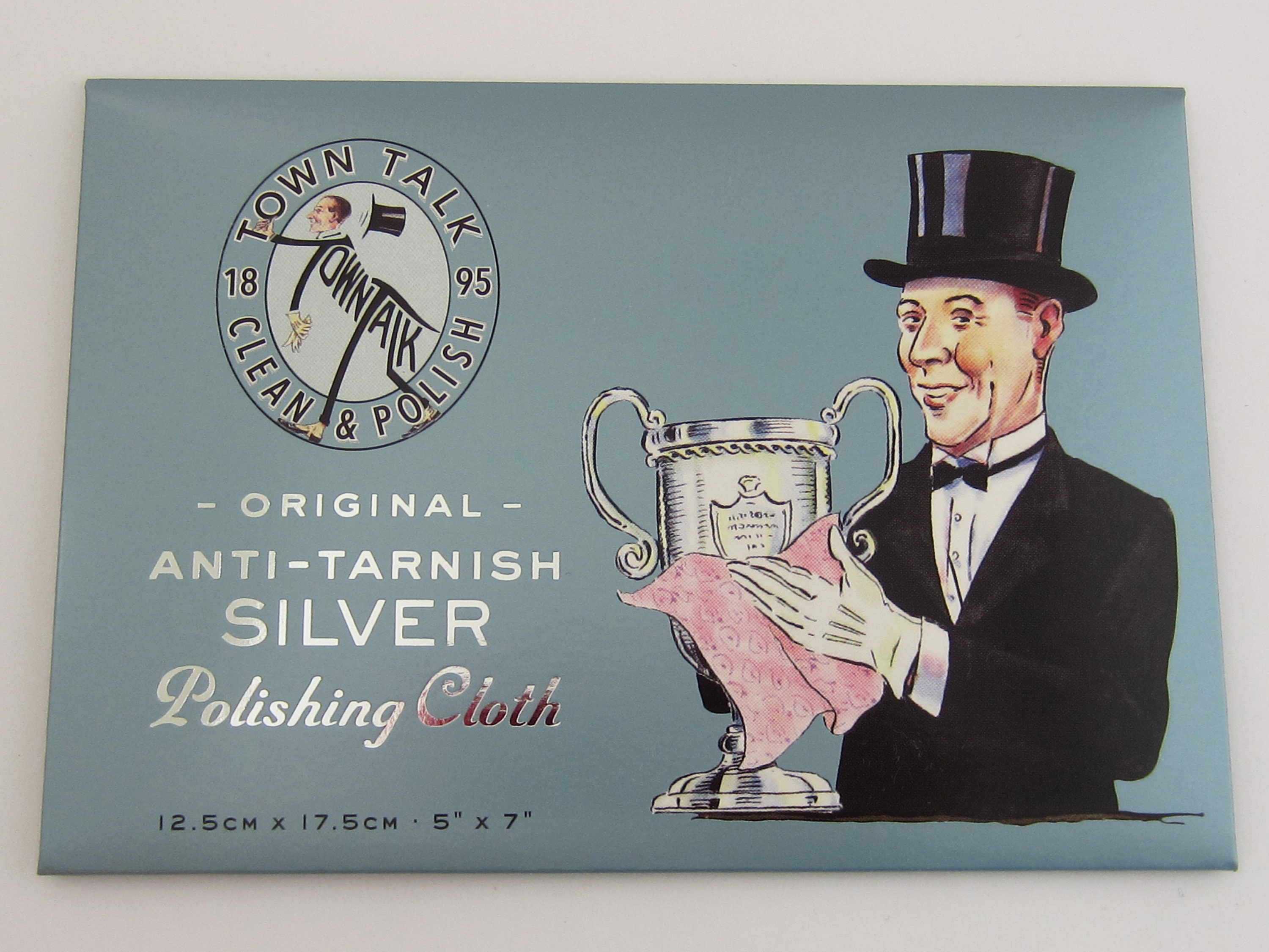 Town Talk Original Anti-Tarnish Silver Polishing Cleaning Cloth 125mm x 175mm