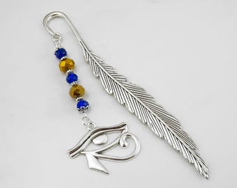 Eye of Horus Bookmark: Beaded Silver Ancient Egyptian Book Marker