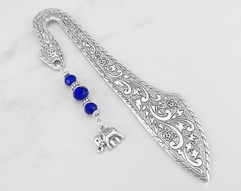 Indian Elephant Bookmark - Tibetan Silver Bookmark - Unique Bookmarks - Indian Inspired Elephant Gifts for Teachers