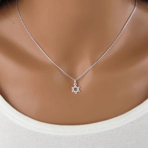 Tiny Star of David Necklace - Star of David 925 Sterling Silver Jewelry - Small Jewish Jewelry - Jewish Star Charm Necklace