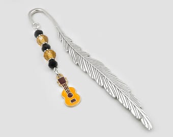 Acoustic Guitar Bookmark - Musician Gifts for Guitar Players - Musical Instrument Charm Bookmark - Guitar Player Bookmark - Guitar Gifts